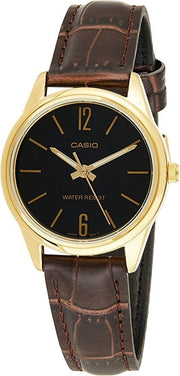 Women's Watch CASIO COLLECTION Mod. ONLY TIME LADY, LEATHER - BLACK