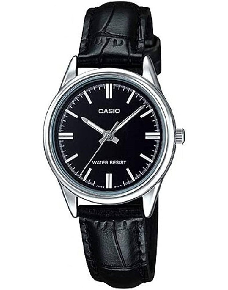 Women's Watch CASIO COLLECTION Mod. ONLY TIME LADY, LEATHER - BLACK