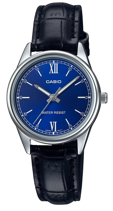 Women's Watch CASIO COLLECTION Mod. ONLY TIME LADY, LEATHER - BLUE
