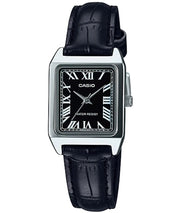 Women's Watch CASIO COLLECTION Mod. LADY TANK, ALLOY, LEATHER - BLACK
