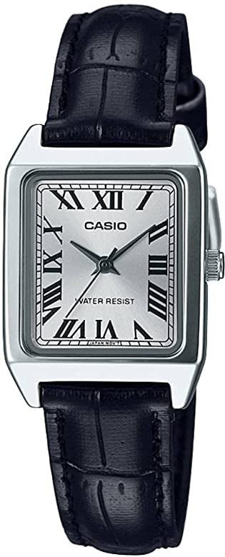 Women's Watch CASIO COLLECTION Mod. LADY TANK, ALLOY, LEATHER - SILVER