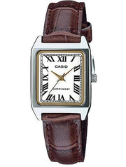 Women's Watch CASIO COLLECTION Mod. LADY TANK, ALLOY, LEATHER - WHITE