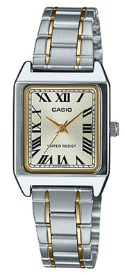 Women's Watch CASIO COLLECTION Mod. LADY TANK, ALLOY, SILVER&GOLD - CHAMPAGNE
