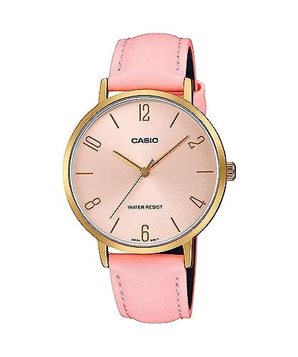 Women's Watch CASIO COLLECTION Mod. MINIMAL GOLD, LEATHER - PINK