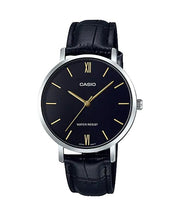 Women's Watch CASIO COLLECTION Mod. MINIMAL, LEATHER - BLACK