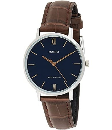 Men's Watch CASIO COLLECTION Mod. MINIMAL, LEATHER - BLACK