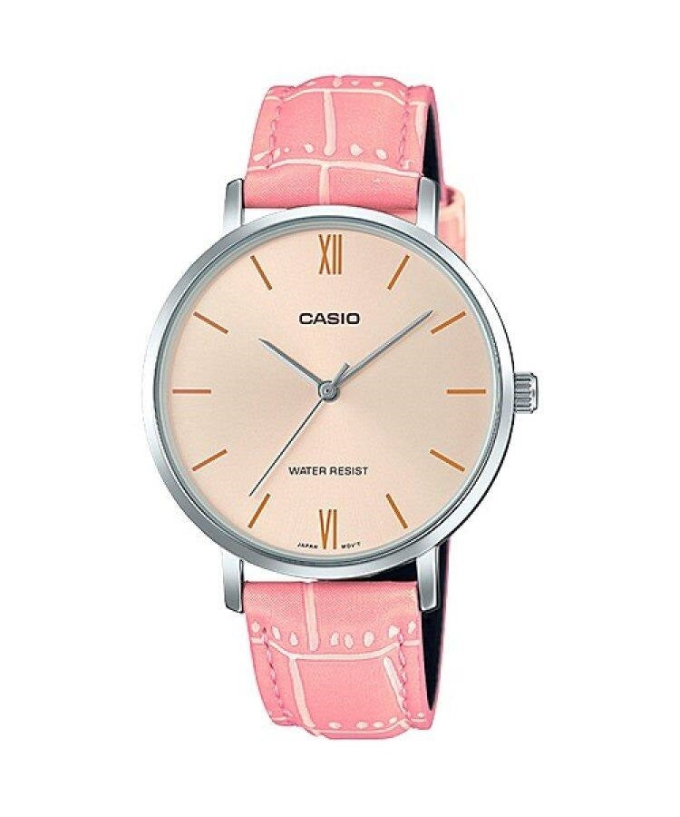 Women's Watch CASIO COLLECTION Mod. MINIMAL, LEATHER - ANTIQUE PINK