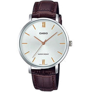 Women's Watch CASIO COLLECTION Mod. MINIMAL, LEATHER - SILVER