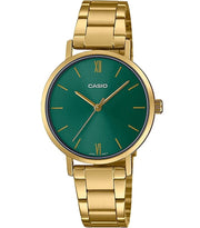 Women's Watch CASIO COLLECTION Mod. LADY EASY TIME - GOLD, GREEN