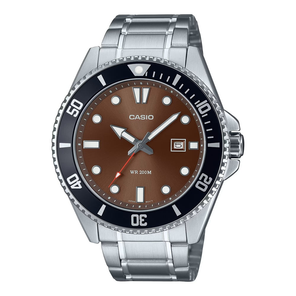Men's Watch CASIO COLLECTION Mod. DIVER DATE 200M - BROWN