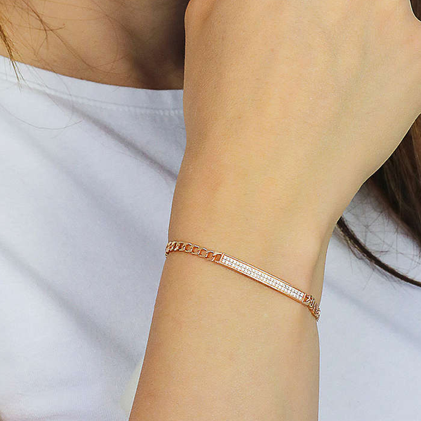 Women's Fashion Bracelet MICHAEL KORS PREMIUM SILVER COLLECTION Mod. STATEMENT LINK