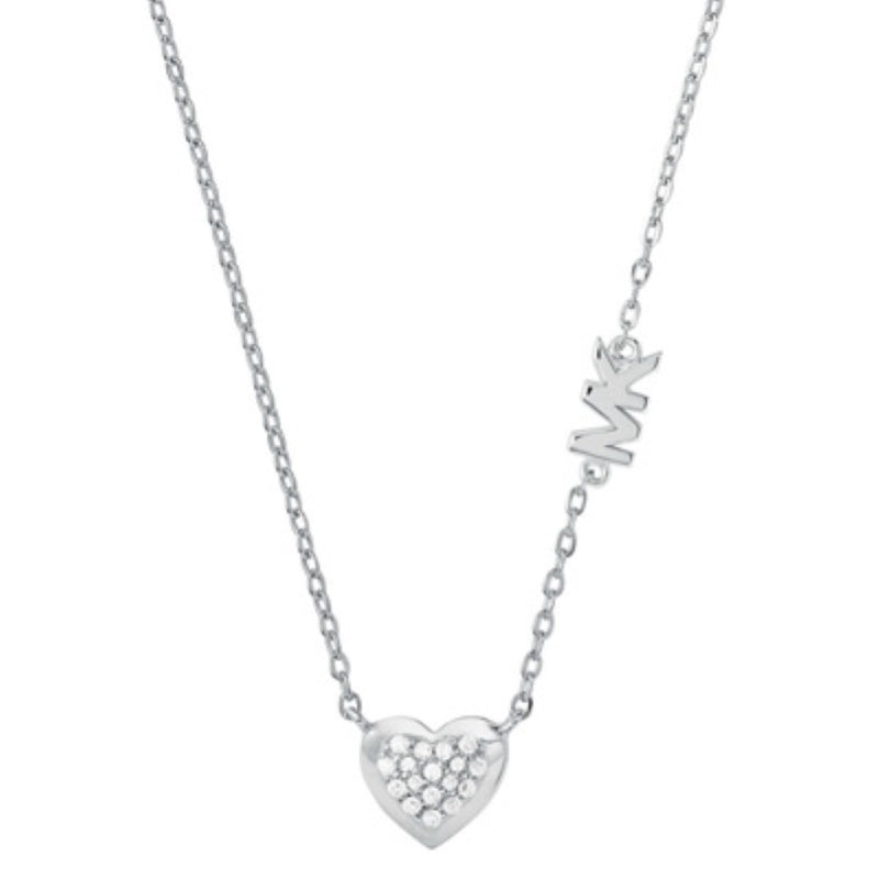 Women's Fashion Necklace MICHAEL KORS PREMIUM SILVER COLLECTION Mod. LOVE