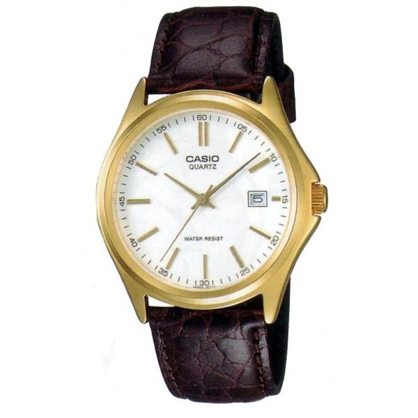 Men's Watch CASIO COLLECTION Mod. DATE LEATHER - WHITE