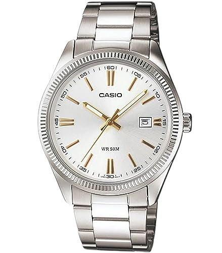 Men's Watch CASIO COLLECTION Mod. DATE - SILVER, GOLD INDEXES