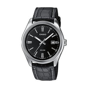 Men's Watch CASIO COLLECTION Mod. DATE, LEATHER - BLACK