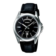 Men's Watch CASIO COLLECTION Mod. DAY DATE LEATHER - BLACK