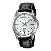 Men's Watch CASIO COLLECTION Mod. DAY DATE - LEATHER, WHITE
