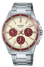 Men's Watch CASIO COLLECTION Mod. MULTIFUNCTION CALENDAR - CHAMPAGNE & BORDEAUX