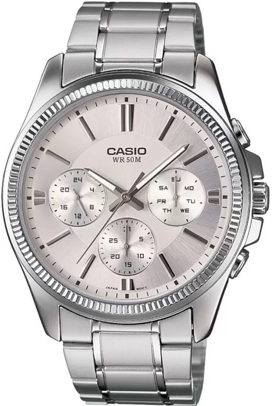 Men's Watch CASIO Mod. DAY DATE MULTIFUNCTION - SILVER