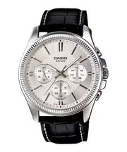 Men's Watch CASIO Mod. DAY DATE MULTIFUNCTION, LEATHER - WHITE