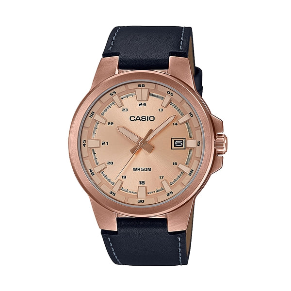 Men's Watch CASIO COLLECTION Mod. 3D - LEATHER, ROSE GOLD