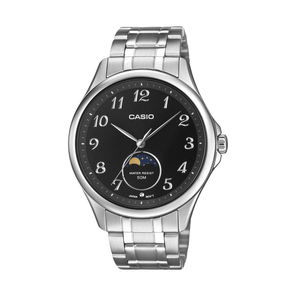 Men's Watch CASIO COLLECTION Mod. MOONPHASES - SILVER