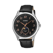 Men's Watch CASIO COLLECTION Mod. MOONPHASES - SILVER LEATHER