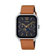 Unisex Watch CASIO COLLECTION Mod. MOONPHASES LEATHER - BLACK