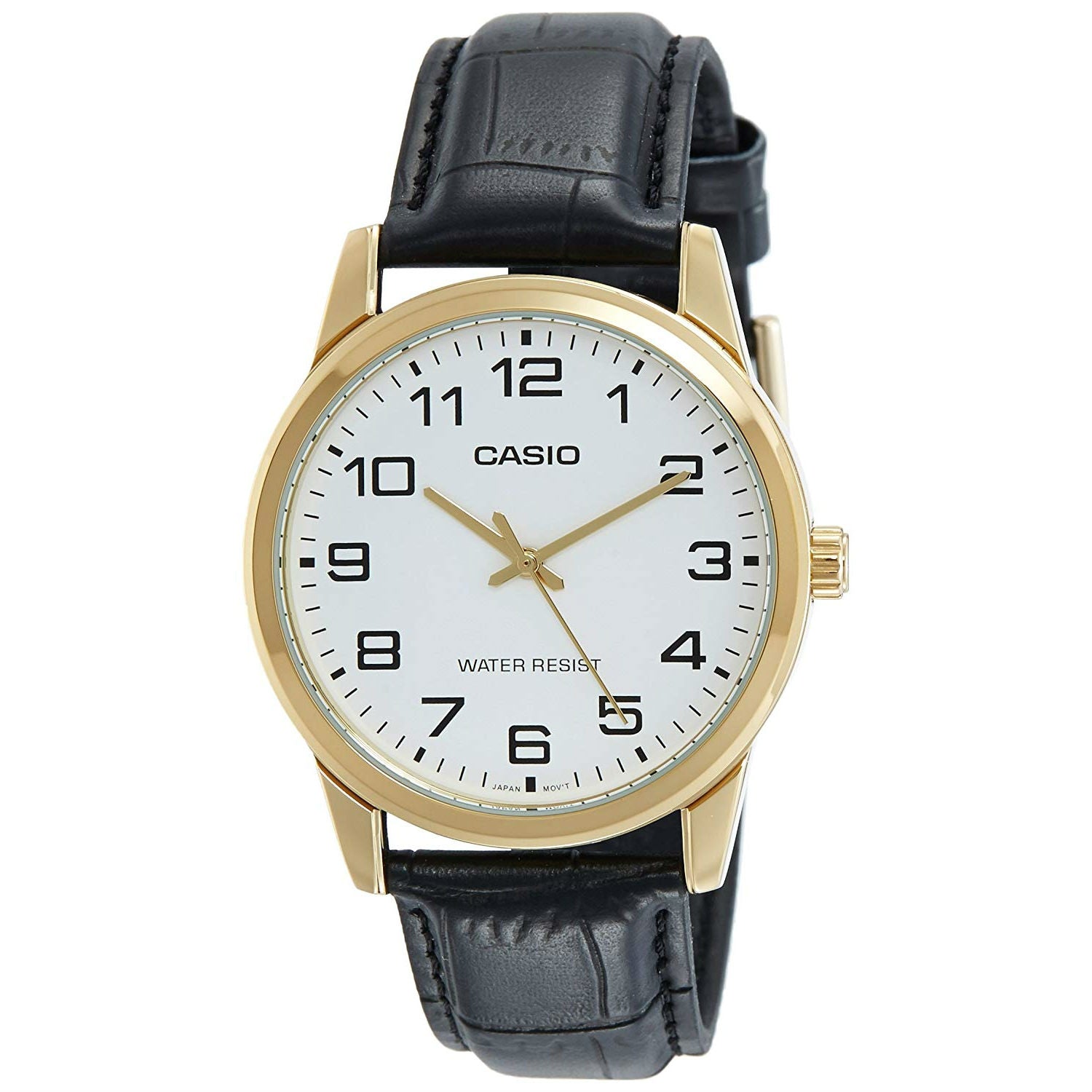 Men's Watch CASIO COLLECTION Mod. ONLY TIME GOLD, LEATHER - WHITE
