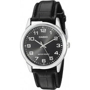 Men's Watch CASIO COLLECTION Mod. ONLY TIME, LEATHER - BLACK