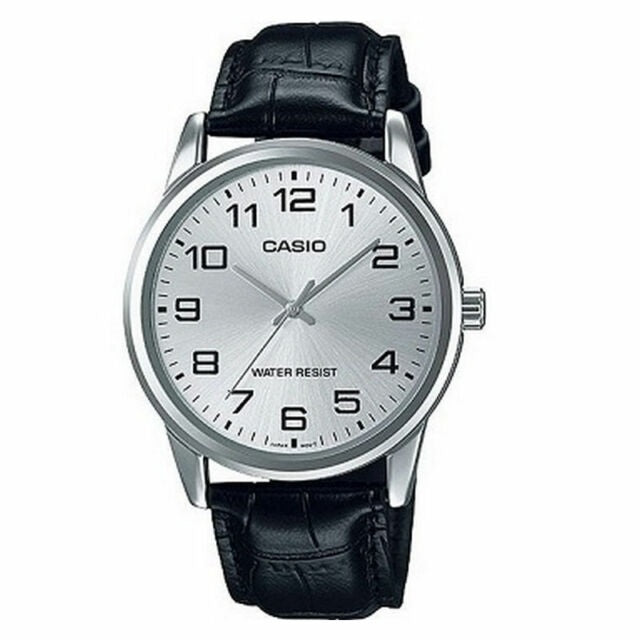 Men's Watch CASIO COLLECTION Mod. ONLY TIME, LEATHER - SILVER