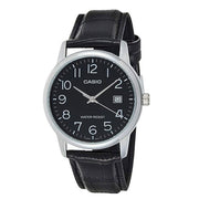Men's Watch CASIO COLLECTION Mod. DATE, LEATHER - BLACK