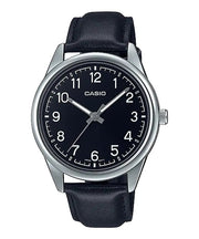 Men's Watch CASIO COLLECTION Mod. CASUAL, LEATHER - BLACK