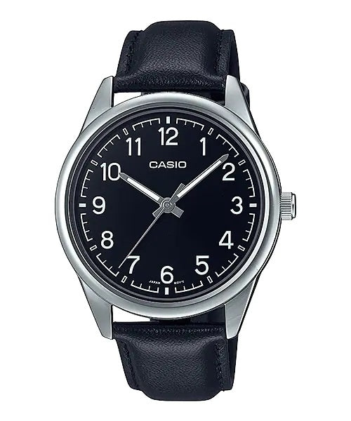 Men's Watch CASIO COLLECTION Mod. CASUAL, LEATHER - BLACK
