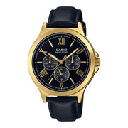 Men's Watch CASIO COLLECTION Mod. MULTIFUNCTION LEATHER - BLACK