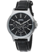 Men's Watch CASIO COLLECTION Mod. MULTIFUNCTION, LEATHER - BLACK