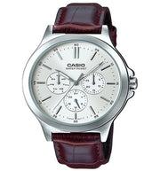 Men's Watch CASIO COLLECTION Mod. MULTIFUNCTION SILVER, Leather