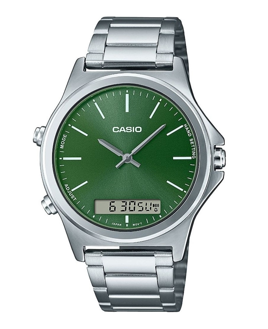 Men's Watch CASIO COLLECTION Mod. ANA-DIGIT ALARM - FOREST GREEN
