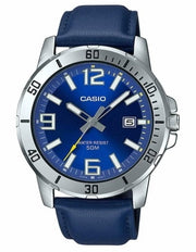Men's Watch CASIO SPORT COLLECTION Mod. DIVER 50M LEATHER - BLUE