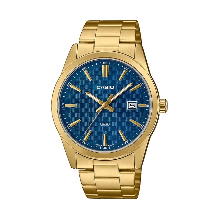 Men's Watch CASIO COLLECTION Mod. DATE GOLD - CARBON LOOK - BLUE