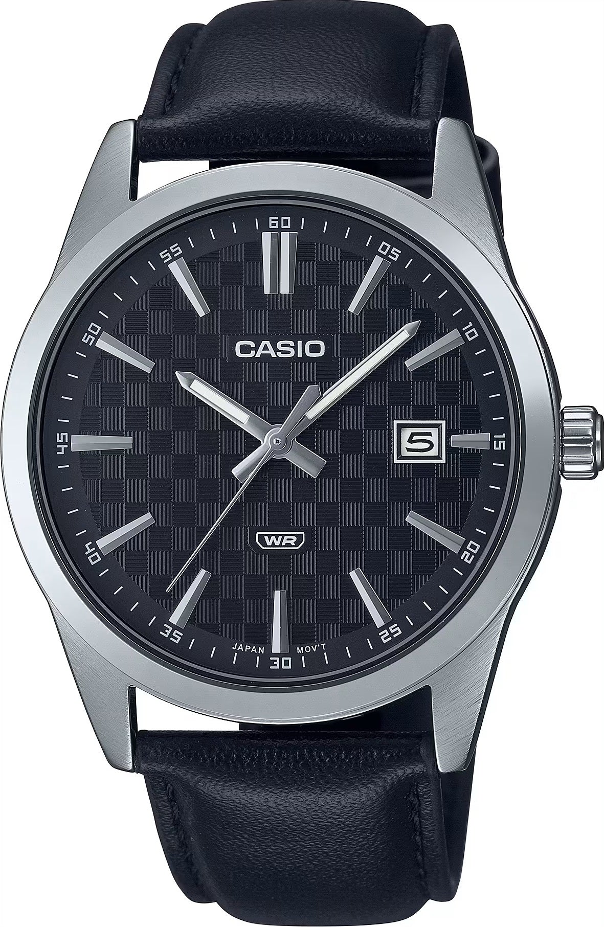 Men's Watch CASIO COLLECTION Mod. DATE - CARBON LOOK - SILVER & BLACK