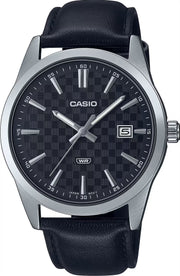 Men's Watch CASIO COLLECTION Mod. DATE - CARBON LOOK - SILVER & BLACK