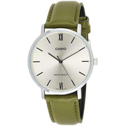 Men's Watch CASIO COLLECTION Mod. MINIMAL, LEATHER - ARGENTEE