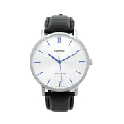 Men's Watch CASIO COLLECTION Mod. MINIMAL, LEATHER - BLACK