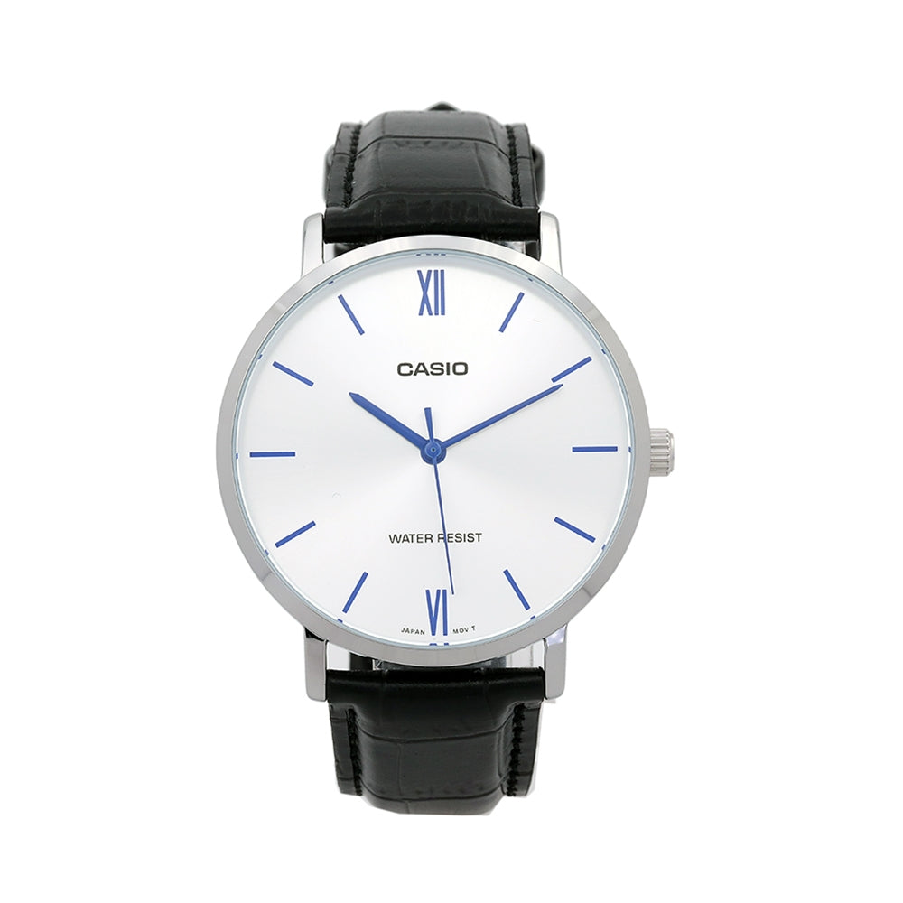 Men's Watch CASIO COLLECTION Mod. MINIMAL, LEATHER - BLACK