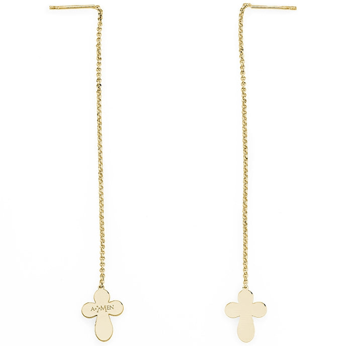 Women's Fashion Earrings AMEN Mod. CROCE GOLD