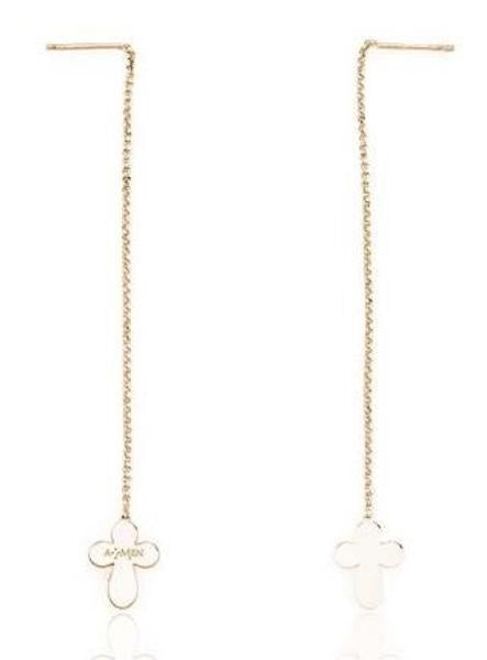 Women's Fashion Earrings AMEN Mod. CROCE ROSE GOLD