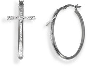 Women's Fashion Jewellery AMEN Mod. CERCHIO E CROCE BLACK