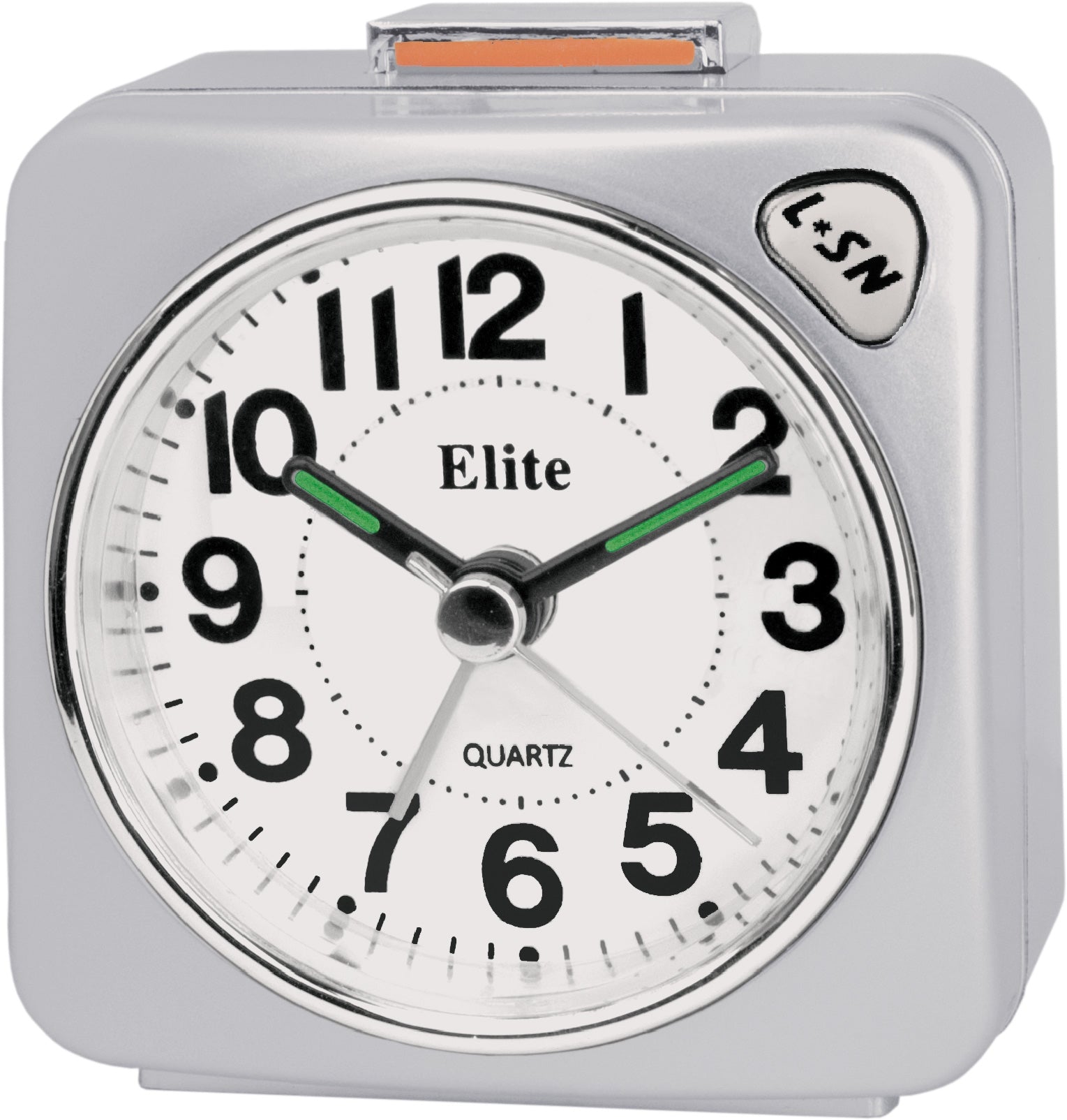 Clock ELITE Sveglia silent con luce e snooze - ARGENTO - Silent alarm clock with light and snooze - SILVER
