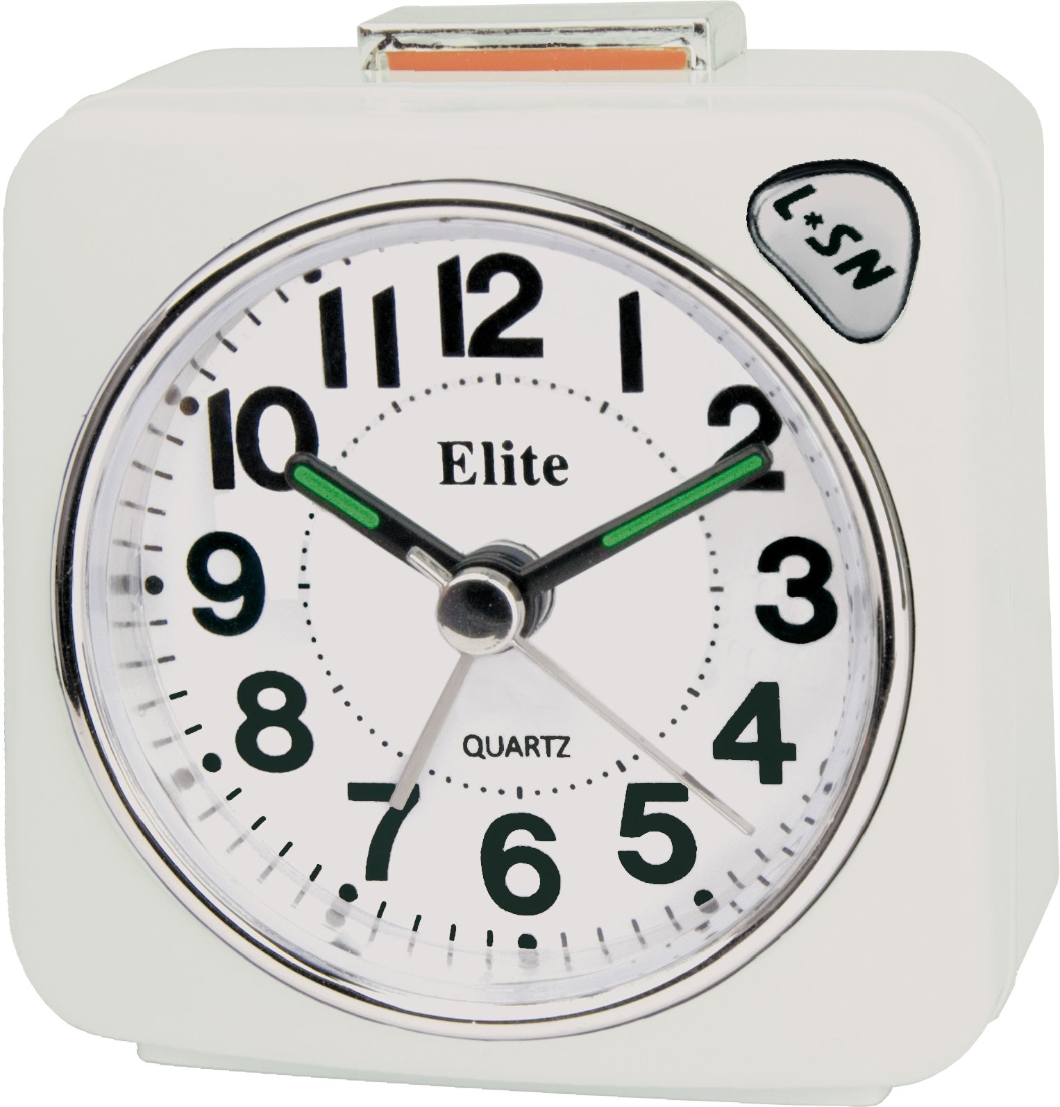Clock ELITE Sveglia silent con luce e snooze - BIANCO - Silent alarm clock with light and snooze - WHITE